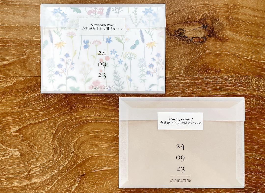 ✳︎かなかなページ✳︎ レターセレモニー　封筒 レターセレモニー / ブルー × ホワイトインクのカード & 封筒セット